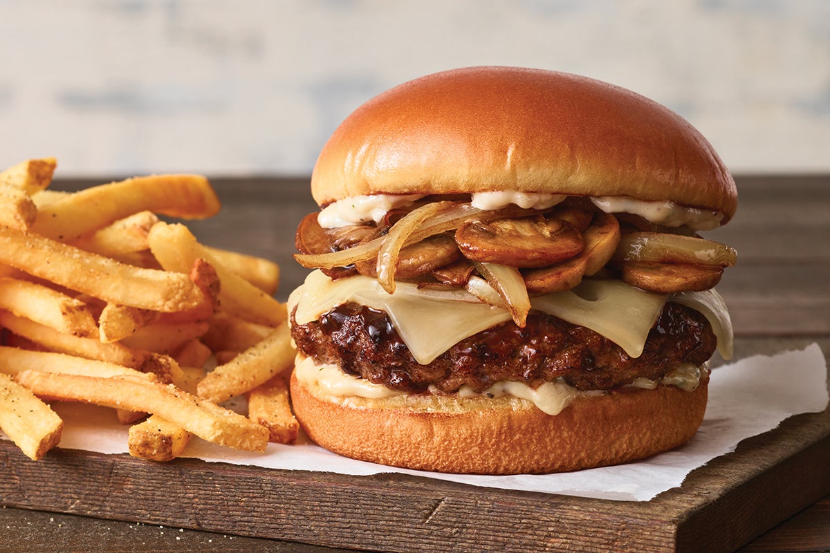 How Many Calories in Steakhouse Mushroom Swiss Burger Neighborhood Grill  