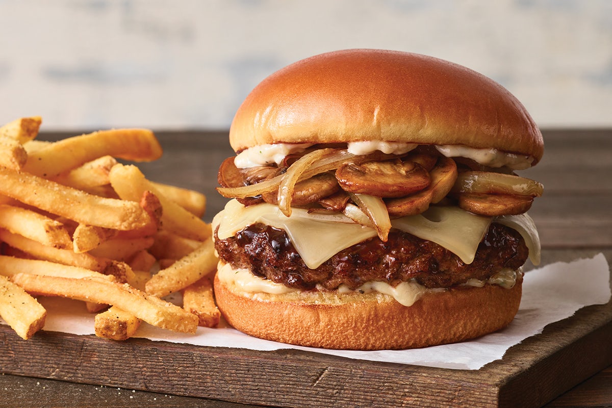 NEW Bourbon Street Mushroom Swiss Burger Image