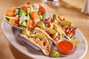 Order SkinnyLicious Shrimp Soft Tacos food online from The Cheesecake Factory store, Columbus on bringmethat.com