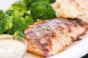 Order Fresh Grilled Salmon food online from The Cheesecake Factory store, Columbus on bringmethat.com