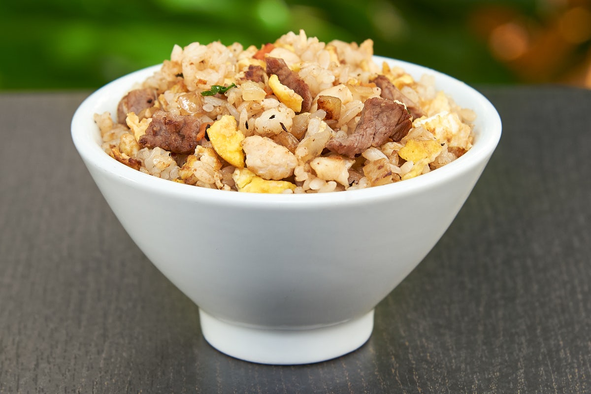 HIBACHI CHICKEN RICE WITH STEAK