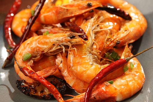 Sugarcane-Skewered Shrimp with Chile-Cilantro Rub Recipe