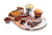 Order St. Louis Rib-N-Meat food online from Famous Dave's Bar-B-Que store, Orland Park on bringmethat.com