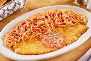 Order Crusted Chicken Romano food online from The Cheesecake Factory store, Columbus on bringmethat.com