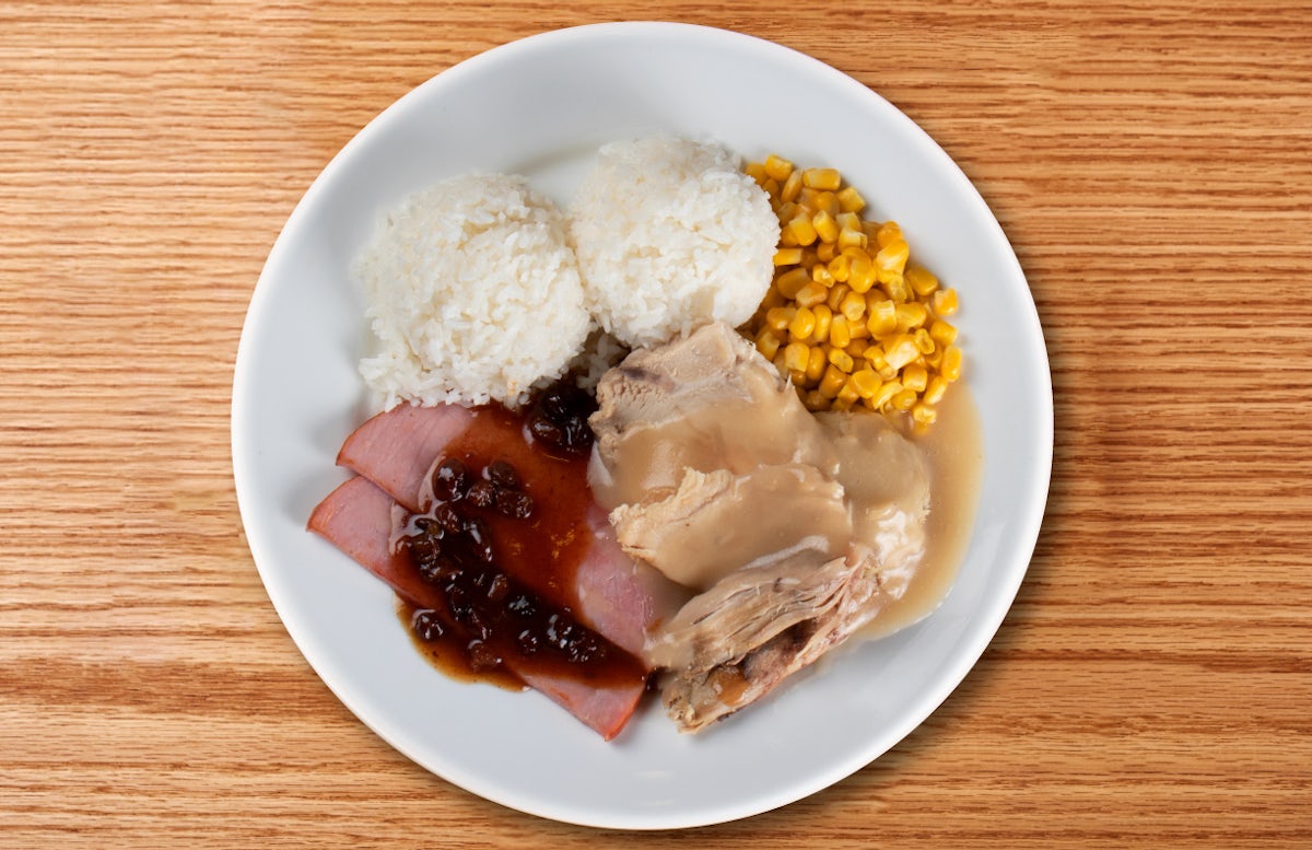 Roast Turkey and Baked Ham Combo Plate