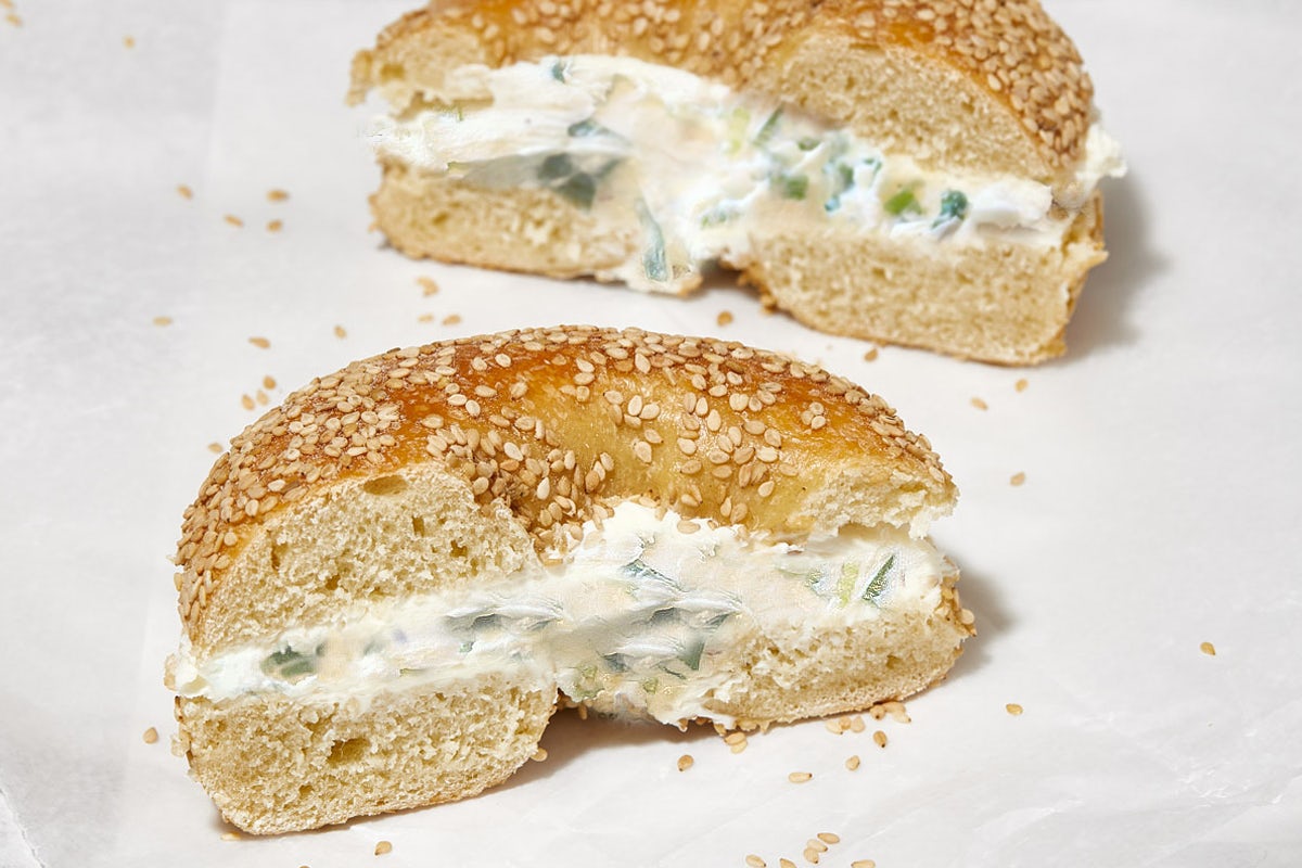 Bagel with Scallion Cream Cheese