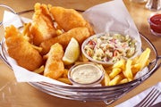 Order Fish & Chips food online from The Cheesecake Factory store, Columbus on bringmethat.com
