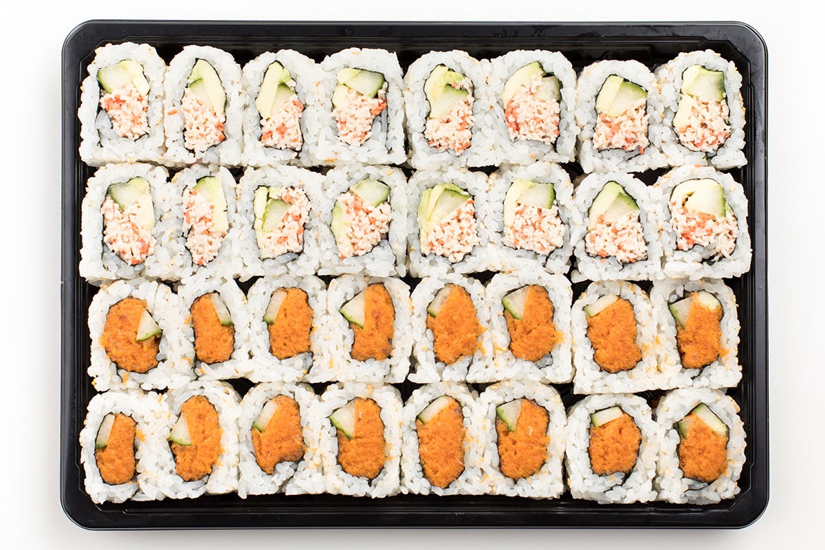 CALIFORNIA AND SPICY TUNA ROLL TRAY