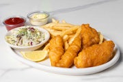 Order Fish & Chips food online from The Cheesecake Factory store, Columbus on bringmethat.com