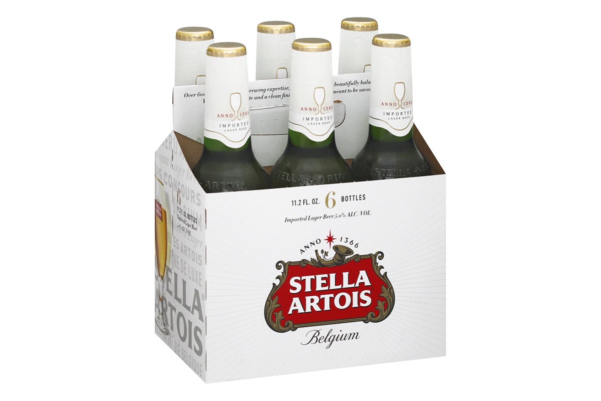 Stella Artois 6 Pack Bottle