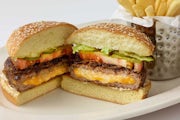 Order Stuffed Cheddar Burger food online from The Cheesecake Factory store, Columbus on bringmethat.com
