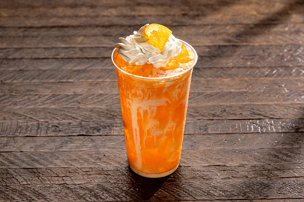Orange Fanta + Vanilla Bean Cream Twisted Soda - Our Menu | Lazy Dog ...