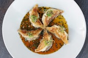 Order Chicken Pot Stickers food online from The Cheesecake Factory store, Columbus on bringmethat.com
