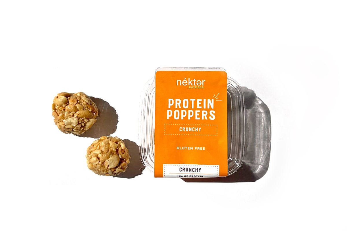 Crunchy Peanut Protein Poppers