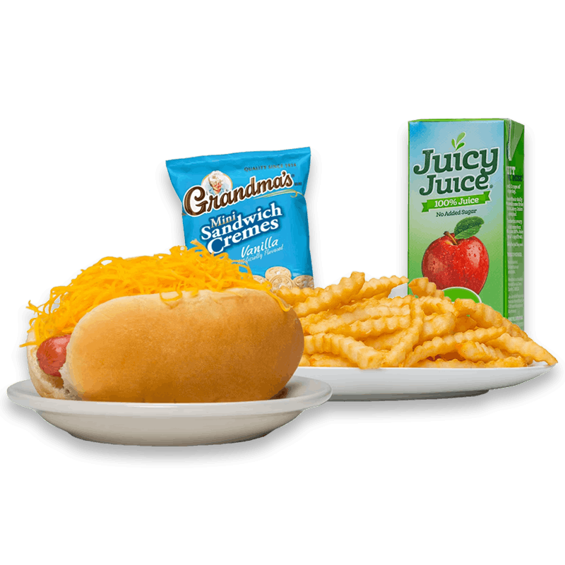 Kid's Cheese Hot Dog Meal