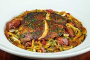 Order Sheila's Blackened Chicken Pasta food online from The Cheesecake Factory store, Columbus on bringmethat.com