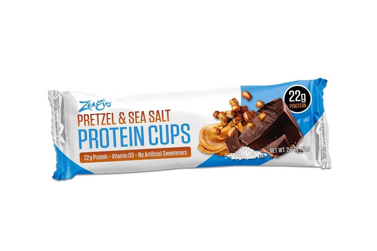 ZenEvo Pretzel & Sea Salt protein cups