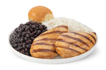 2 Chicken Breasts Platter – Rice & Beans - 77g of Protein