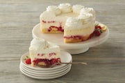 Order 7 Inch Lemon Raspberry Cream Cheesecake food online from The Cheesecake Factory store, Columbus on bringmethat.com