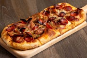 Order Molto Meat Flatbread Pizza food online from The Cheesecake Factory store, Columbus on bringmethat.com