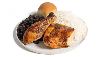 1/4 Chicken Platter - Rice & Beans