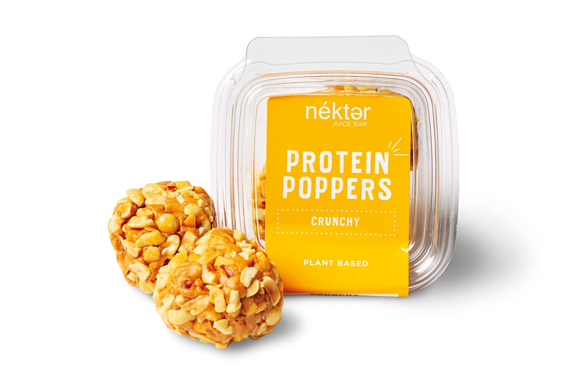 Crunchy Peanut Protein Poppers