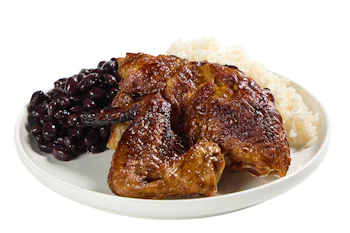 ¼ Chicken Platter (white meat) – Rice & Beans - 62g of Protein