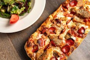 Order Molto Meat Flatbread Pizza food online from The Cheesecake Factory store, Columbus on bringmethat.com