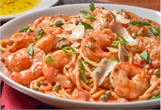 Shrimp Rossini from the Bertucci's menu for Pastas & Entrees