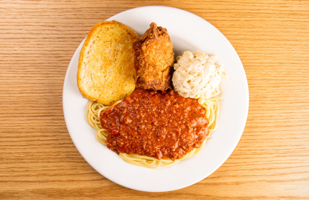 Spaghetti & Chicken Mixed Plate
