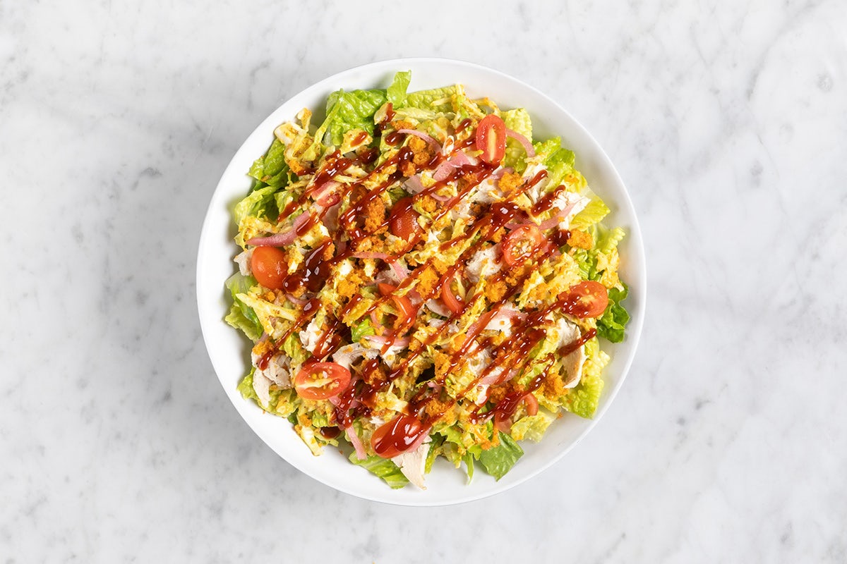 "Not So Fried" Chicken Sandwich - Salad Style!