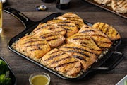 Order Party Pack Mesquite Wood-Grilled Salmon food online from Logan's Roadhouse store, Wichita on bringmethat.com
