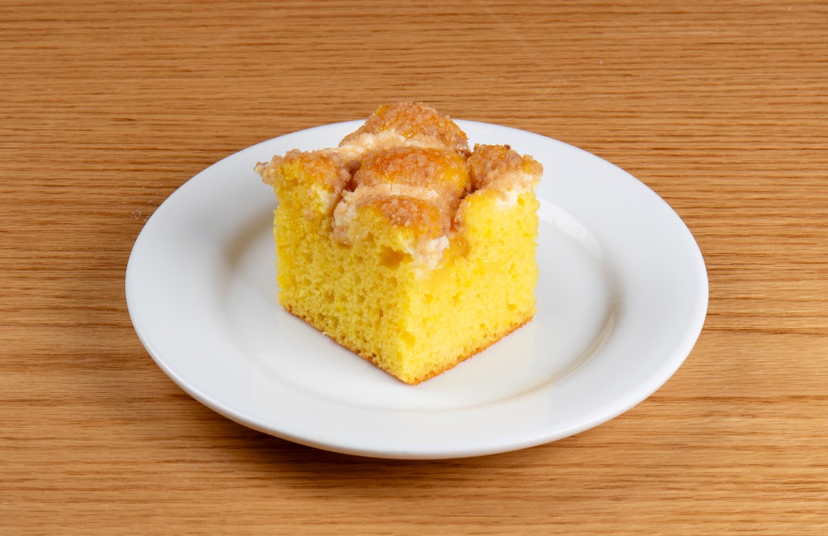 Lemon Cream Cheese Coffee Cake Square