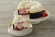 Order 7 Inch White Chocolate Raspberry Truffle food online from The Cheesecake Factory store, Columbus on bringmethat.com