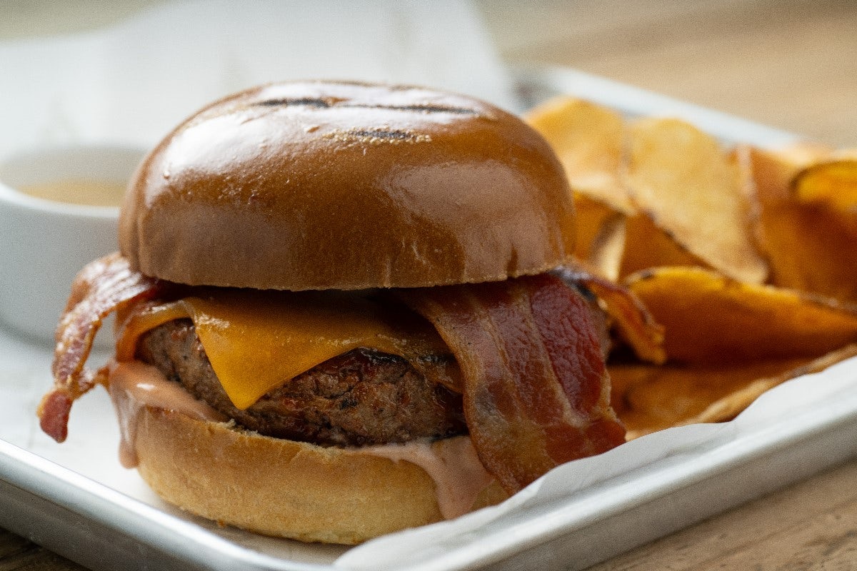 Grilled Burgers - Bacon Cheddar Burger* - Stonefire Grill