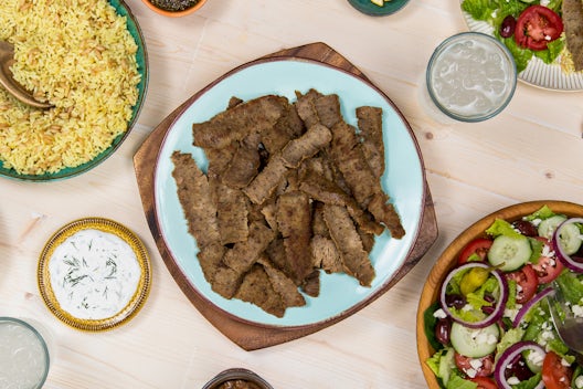 Order Gyro Platter Family Meal food online from Showmars store, Huntersville on bringmethat.com