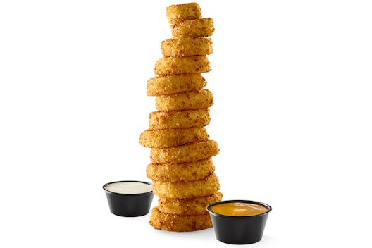 Order Towering Onion Rings food online from Red Robin Gourmet Burgers and Brews store, Anchorage on bringmethat.com
