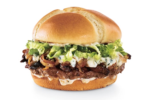 Order Black & Bleu Burger food online from Red Robin Gourmet Burgers and Brews store, Anchorage on bringmethat.com